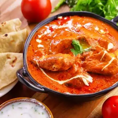 Butter Chicken at Aanchal Indian Restaurant & Bakery Edmonton — Rich Creamy Tomato Sauce