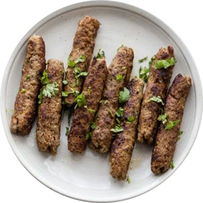 Lamb Sheek Kebab at Aanchal Indian Restaurant & Bakery Edmonton — Minced Lamb Grilled in Tandoor